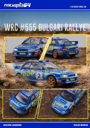 Fine Works64 1:64 Subaru WRC 1998 Rally Champion Limited 500 Diecast Model Car - Picture 5 of 5