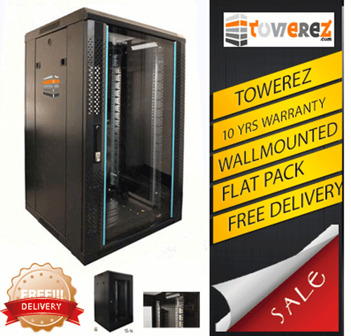 15U SERVER RACK DATA NETWORK CABINET  19 INCH 600 (W) x450 (D) x 800 (H)flatpack - Picture 1 of 12