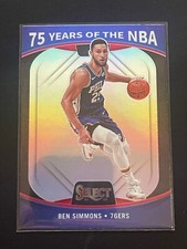 2022-23 Panini Select Ben Simmons 75 Years of the NBA Silver Prizm #57 76ers