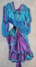 Dance/Theater Costume Satin Blue  Purple Renaissance Fair