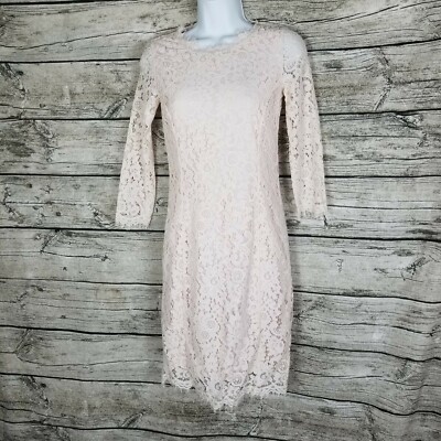 h&m beige lace dress Women's Beige/plants Lace-Detail Cotton Dress