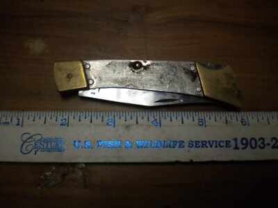 Very Used Poor Cond  EAGLE FOLDER Folding Knife Taiwan -no grips