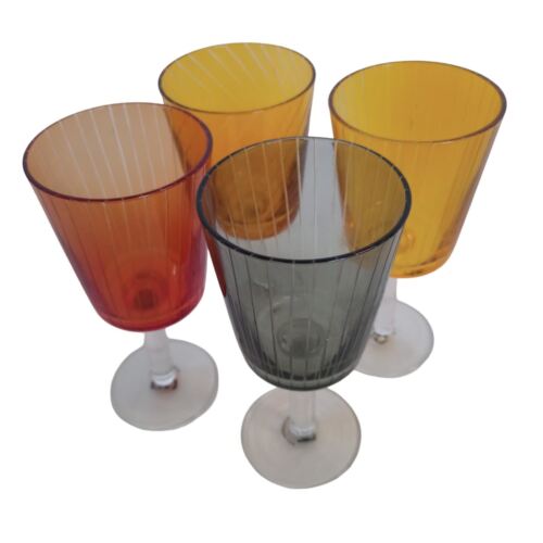POLS POTTEN Multicoloured Glassware Wine Glasses Set Of 6 NEW RRP 135