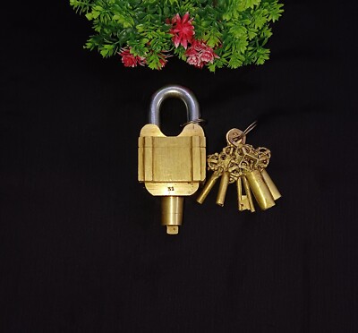 Egyptian Design Tricky Lock with 06 Keys Brass Puzzle Solving Door Lock CA606