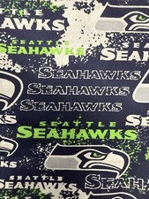 SEATTLE SEAHAWKS SPLATTER FABRIC 1 1/2 Yards