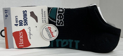 BNWT Hanes Originals Men's No-Show Moisture-Wicking 4-Pack SocksLimited Edition