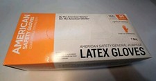 Americas Latex Safety Disposable 100 Per Box Natural Rubber 7 Mil Medium Gloves