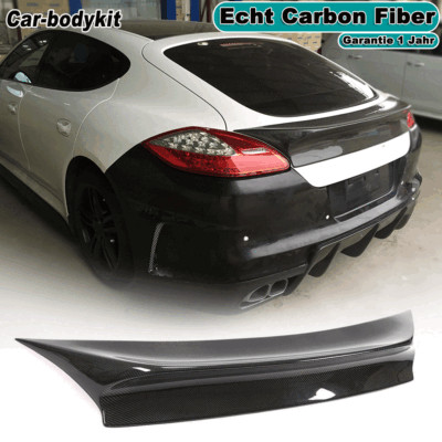 Carbon rear spoiler demolition edge spoiler lip fits for Porsche Panamera 2010-13