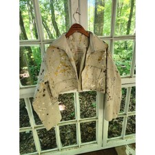 Cropped Painted Jacket Size L/ Xl