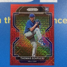 2022 Panini Prizm Tier II Red Mojo Prizm 080/149 Thomas Szapucki #122 NY MLB