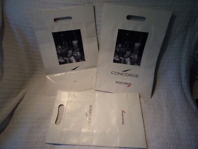 3 x British Airways Concorde Karten Geschenktüten