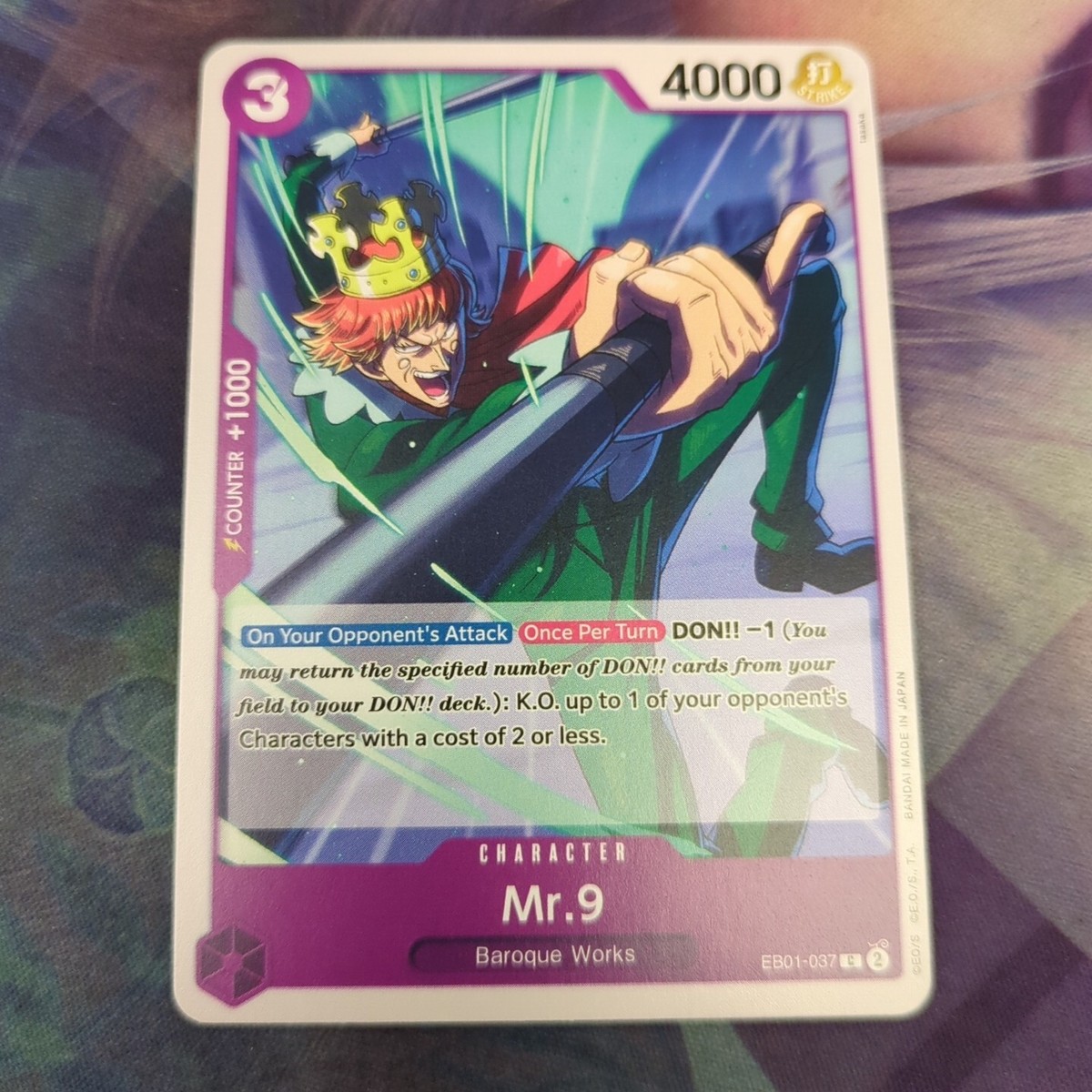 One Piece CCG Memorial Collection Mr.9 EB01-037 C | eBay