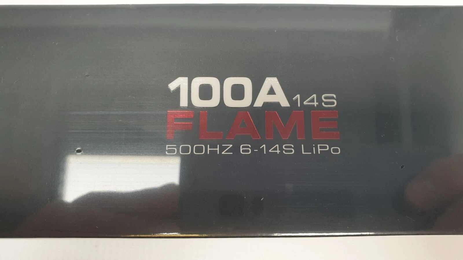 Box top: 100A 14S FLAME, 500HZ 6-14S LiPo