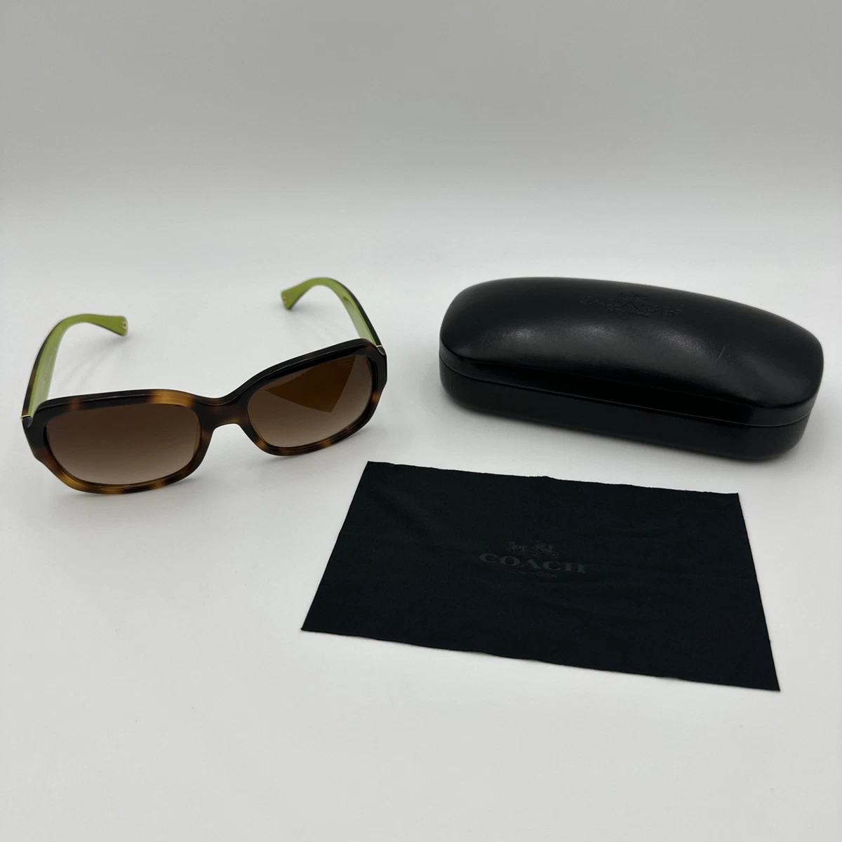 VINTAGE Coach Women\'s Tortoise Shell Brown Gradient Sunglasses Harper HC8004 Coach Black Butterfly Sunglasses for Women for sale | eBay main image 3