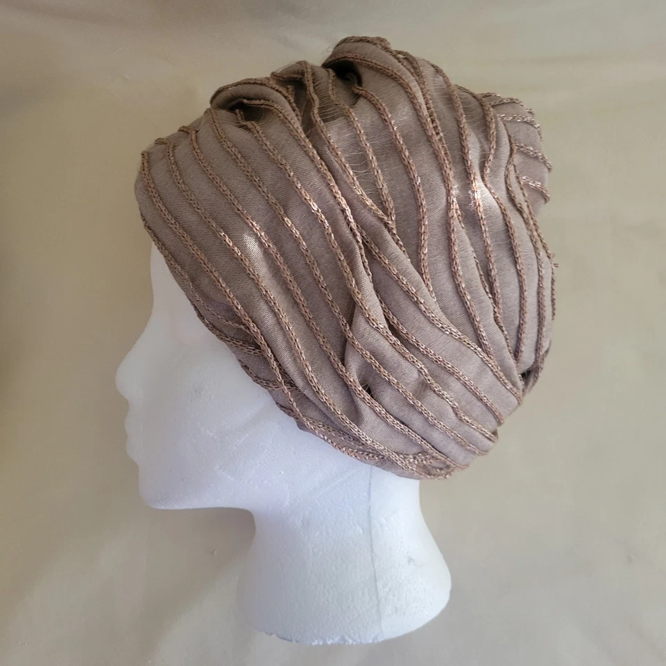 Sombrero turbante y guantes de cocodrilo de imitación años 50-60 de colección - conjunto formal de otoño - hallazgos de eco Foto 2 de 4