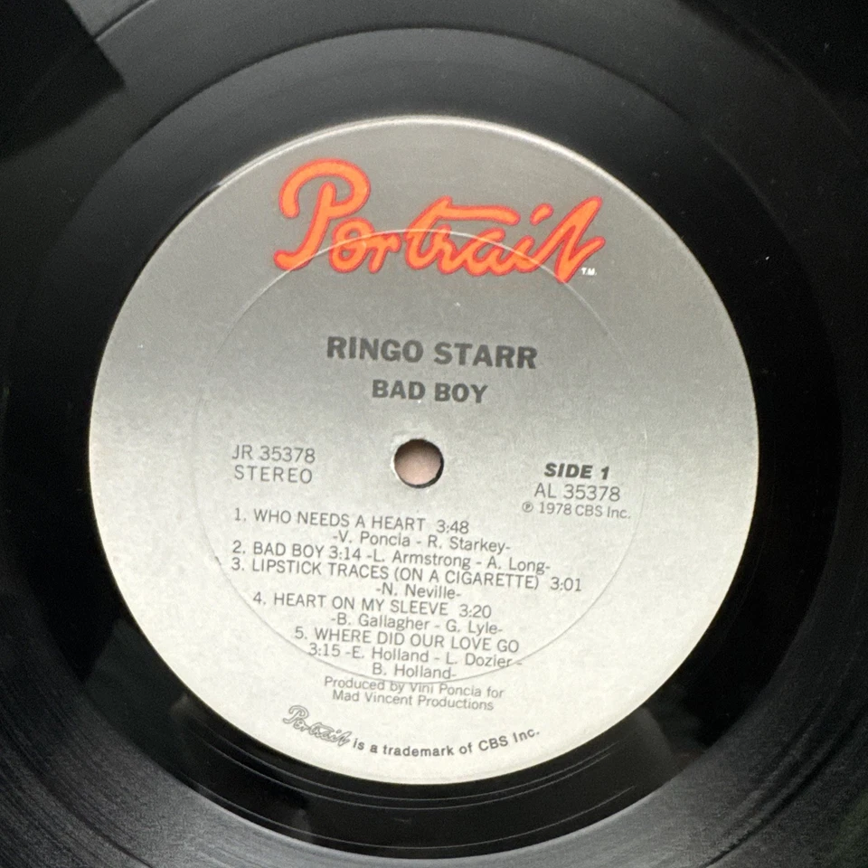 Ringo Starr "Bad Boy" 1978 Vtg 12” Vinyl 33 LP Portrait/CBS JR 35378 Excellent - Imagem 4 de 4
