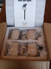 8 Pack VOLISUN Solar Spot Light Outdoor Waterproof IP67 27 LED 3 Lighting Modes