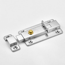 Durable Stainless Steel Door Latch Silver Automatic Spring Safety Lock