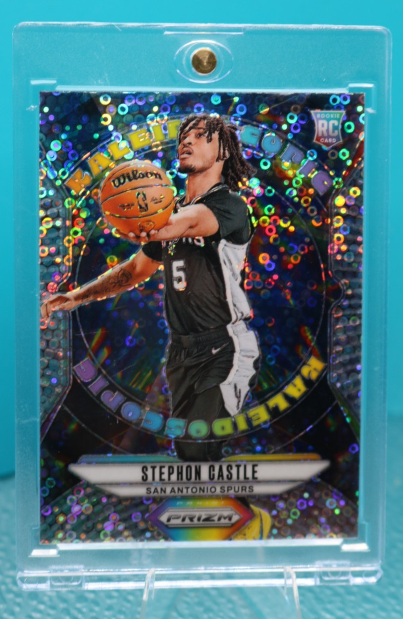 2024-25 Panini Prizm - Kaleidoscopic Stephon Castle #19 Fast Break Prizm (RC)