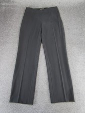 Armani Collezioni Dress Pants Womens 8 Gray Side Zip Straight Leg Read