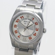Rolex Air King 114200 Silver Concentric Dial Stainless Steel Automatic Box 2008