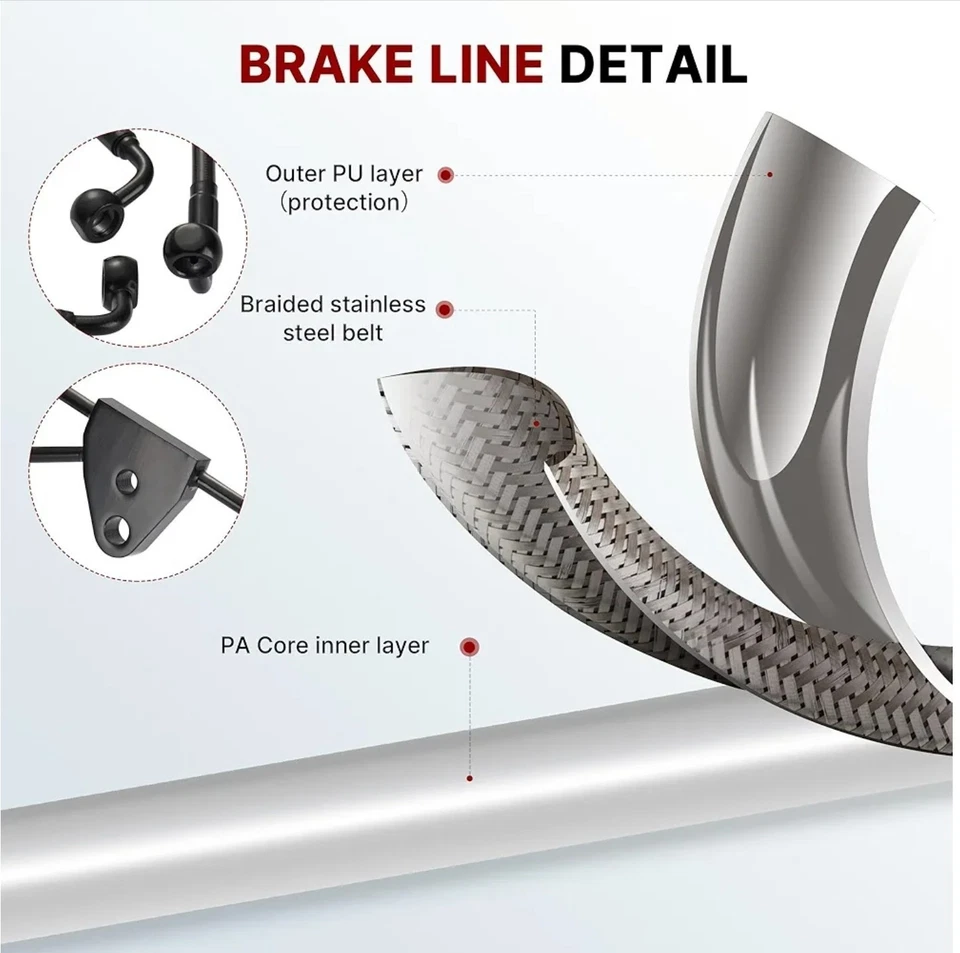 Kit de cables de suspensión Touring Ape de 14" cable de embrague extendido y línea de freno y Can-Bus  - Imagen 3 de 4