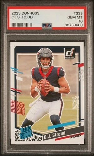 CJ STROUD 2023 Donruss Rated ROOKIE Card RC #339 PSA 10 Gem Mint! C. J. FREE S&H