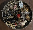 5 LB 5.6oz Lot Of Vintage To Now Costume Jewelry For Parts, Victorian style Etc
