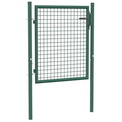 vidaXL Fence Gate Steel 39.4x29.5 Green 39.4'' x 29.5'', 