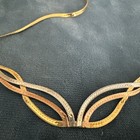 14k Yellow, White, & Rose Gold Necklace 16 Inches 3 Gram Herringbone — photo 9