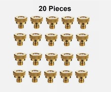 20x Brass Misting Nozzles Mister Sprinkler Outdoor Cooling System Garden Sprayer