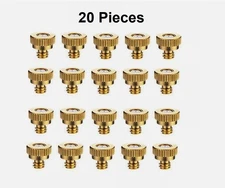 20x Brass Misting Nozzles Mister Sprinkler Outdoor Cooling System Garden Sprayer