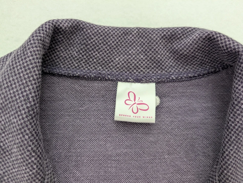 Weekenders Women's Blazer Jacket Size L Purple Floral Print Stretch Knit - Image 3 of 4