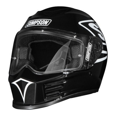 Simpson Motorcycle Speed Bandit Full Face Helmet 12 O'Clock Black X-Large