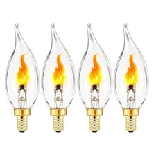 Flickering Light Bulbs E12 Candelabra LED Fire Effect Flicker Flame, LED 1 Mode