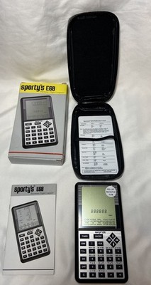 Vintage Sporty's E6B Electronic Flight Computer NIB Case, Card, Manual