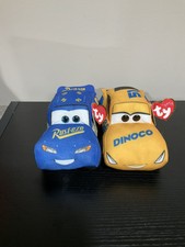 Ty SPARKLE Disney Pixar Cars CRUZ RAMIREZ Yellow LIGHTNING MCQUEEN Blue 6" Plush