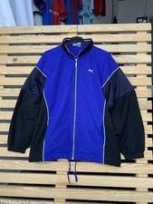 Vintage 90s Puma Track Nylon Oversized Full Zip Jacket Sz M