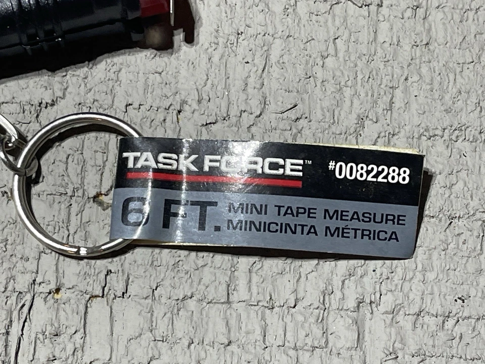 Task Force 1/4 IN. - 6 FT. Key Chain Tape Measure NEW!!!!!!!!!!!!!!!!!!!!!!!!!!! - Image 2 of 4