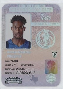 2023 Panini Contenders Permit to Dominate Olivier-Maxence Prosper #24 Rookie RC
