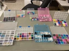 Assorted Beads & Jewelry Making Supplies In Storage Cases Vibrant Colors