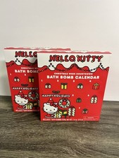 2 Sanrio HELLO KITTY CHRISTMAS WEEK COUNTDOWN BATH BOMB CALENDAR 7pcs - New