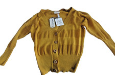 Girls Matilda Jane Joanna Gaines 435 Cardigan Sweater Mustard Overjoyed Sz 8 NWT