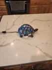 Vtg Stained Glass Tiffany Style Turtle Accent Table Lamp Night Light Decor Works