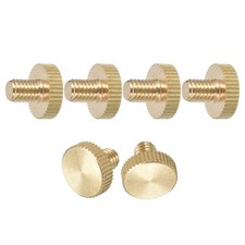 6pcs M6x8mm Knurled Thumb Screw Flat Knurled Head Brass Thumb Bolts