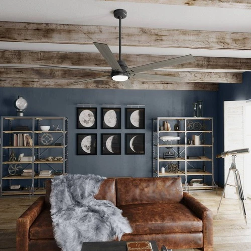 72" Hunter Gravity Matte Black LED Smart Ceiling Fan - Picture 6 of 7