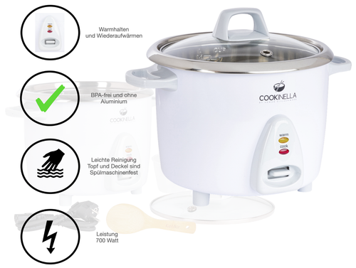 Cocina de arroz cocina a vapor digital olla de arroz 1,8 litros olla de acero inoxidable - Imagen 2 de 11