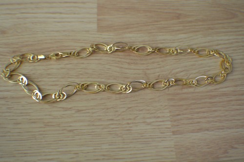 10mm Fancy Oval Link 20" Chain 14K Yellow Gold Over Fine Silver ~ 24.0 grams - Picture 8 of 10