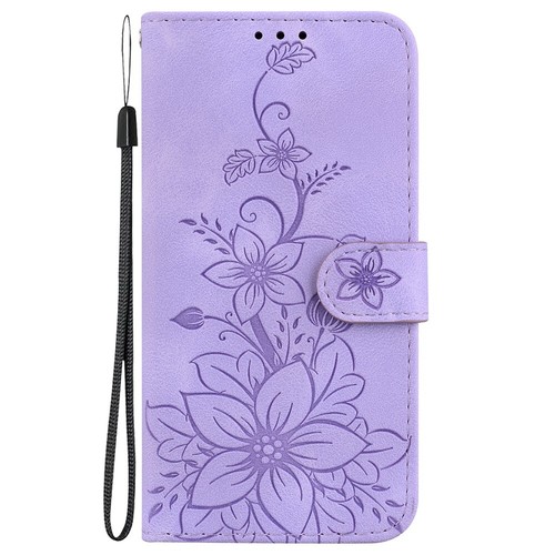 For iphone 16 Pro Max 15 14 13 12 Lilies Pattern Wallet Flip Leather Phone Case - Picture 13 of 13