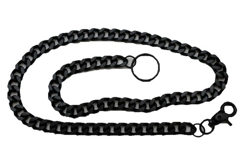 Men Black Color Metal Wallet Chain Jeans Biker Thick Punk Long Strong Keychain - Picture 11 of 12